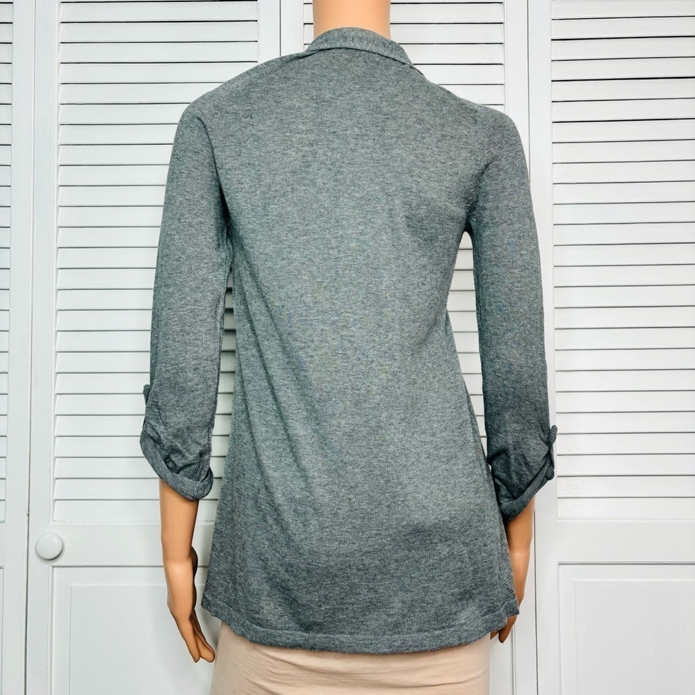 Express Gray Open Front Lightweight Cardigan Size… - image 8